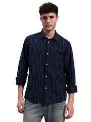 TRUEVINTO Men's Solid Cotton Shirt, Casual Full Sleeve - Regular Fit Men Stylish Shirt Everyday Formal Wear