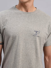 Co-ord set Round Neck Cotton Half sleeves with Lower | Tracksuit For Men - Light Grey