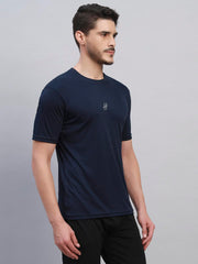 TRUEVINTO Men Polyester Quick Dry Gym T-Shirt | Half Sleeve Regular Fit Crew Neck Active Sportswear for Workout, Training, Running & Fitness