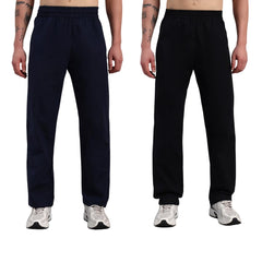 TRUEVINTO Menâs Cotton Regular Fit Pyjama with Pockets, Pack of 2 - Breathable Cotton Microfibre Lounge Pants for Men, Elasticated Waist 28-36 inches