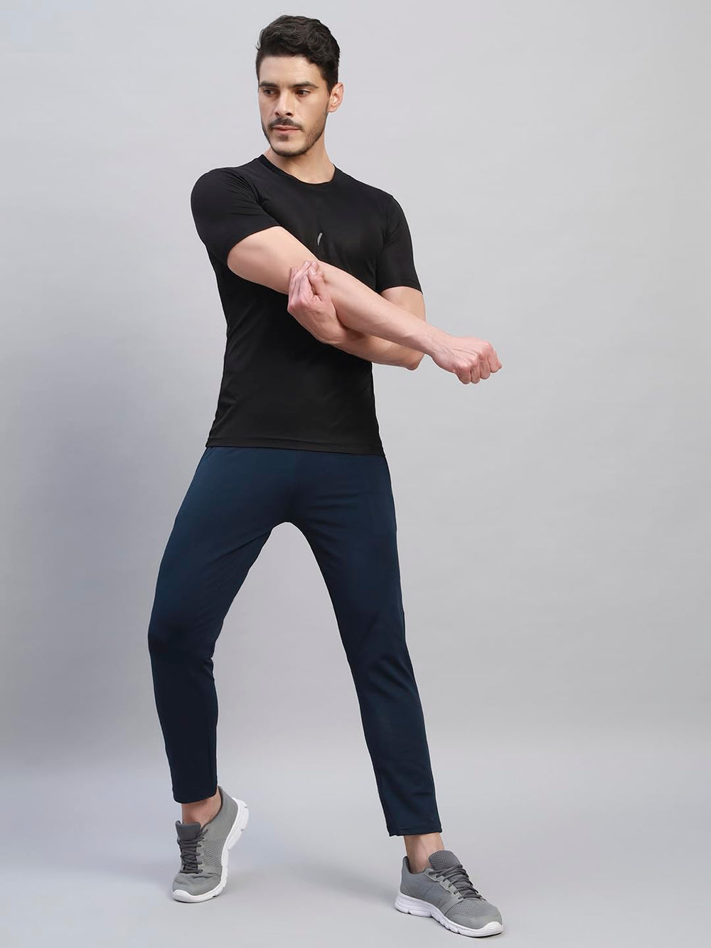 TRUEVINTO Men's Quick-Dry Lycra Half-Sleeve Sports T-Shirt for Gym, Running, Workouts