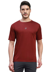TRUEVINTO Men Polyester Quick Dry Gym T-Shirt | Half Sleeve Regular Fit Crew Neck Active Sportswear for Workout, Training, Running & Fitness