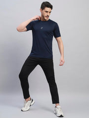 TRUEVINTO Men Polyester Quick Dry Gym T-Shirt | Half Sleeve Regular Fit Crew Neck Active Sportswear for Workout, Training, Running & Fitness