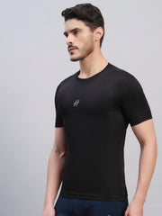 TRUEVINTO Men's Quick-Dry Lycra Half-Sleeve Sports T-Shirt for Gym, Running, Workouts