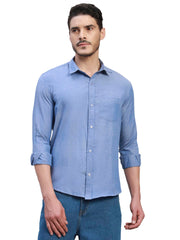 TRUEVINTO Men's Solid Cotton Shirt, Casual Plain Full Sleeve - Regular Fit Men Stylish Shirt Everyday Formal Wear