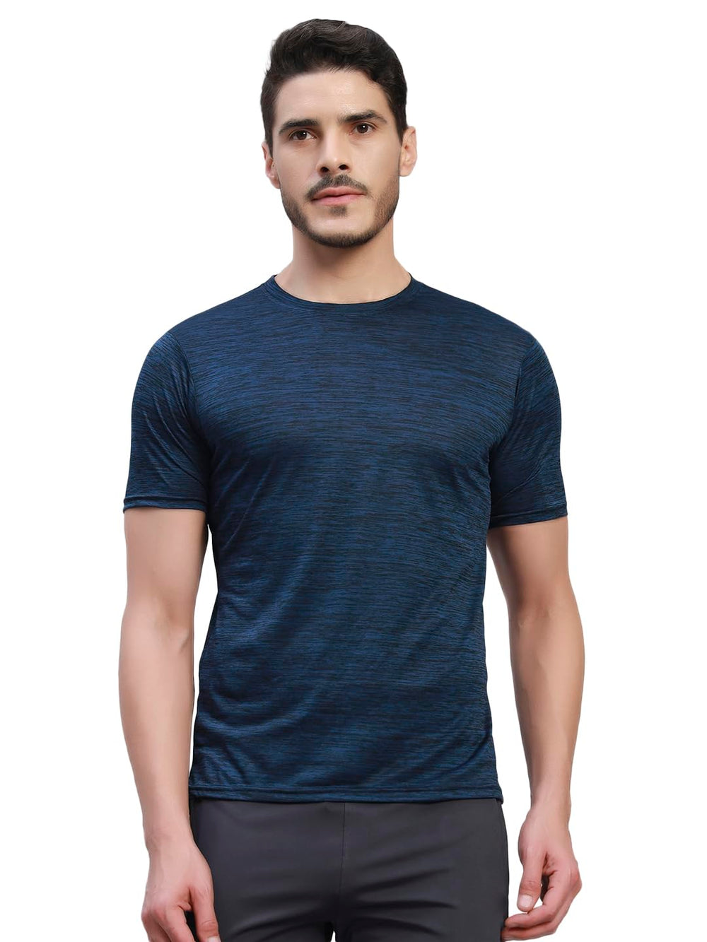 TRUEVINTO Men's Cotton Polyester T-Shirt ,Soft, Breathable, Classic Crew Neck, Short Sleeve, Quick Dry, Casual & Sportswear Lightweight Athletic Tee