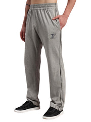 Men's | Open Bottom | Stretchable | Drawstring Bottom Drawstring Pure Cotton Stretchable Baggy Jogger Pants - Light Grey