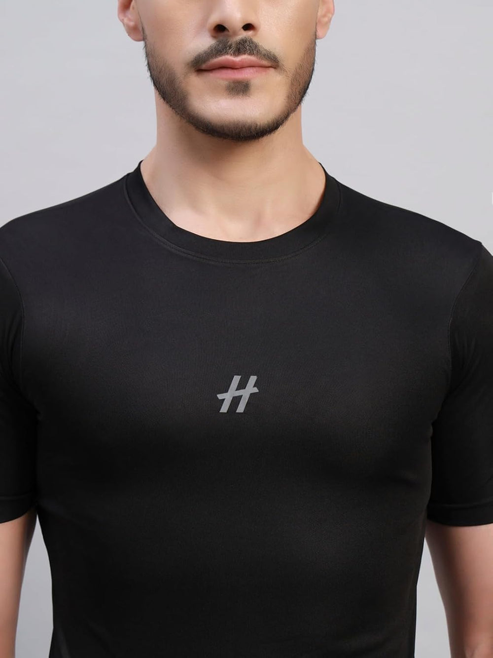 TRUEVINTO Men's Quick-Dry Lycra Half-Sleeve Sports T-Shirt for Gym, Running, Workouts