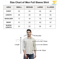 TRUEVINTO Menâs Cotton Checkered Full Sleeve Casual Shirt Regular Fit