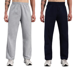 TRUEVINTO Menâs Cotton Regular Fit Pyjama with Pockets, Pack of 2 - Breathable Cotton Microfibre Lounge Pants for Men, Elasticated Waist 28-36 inches