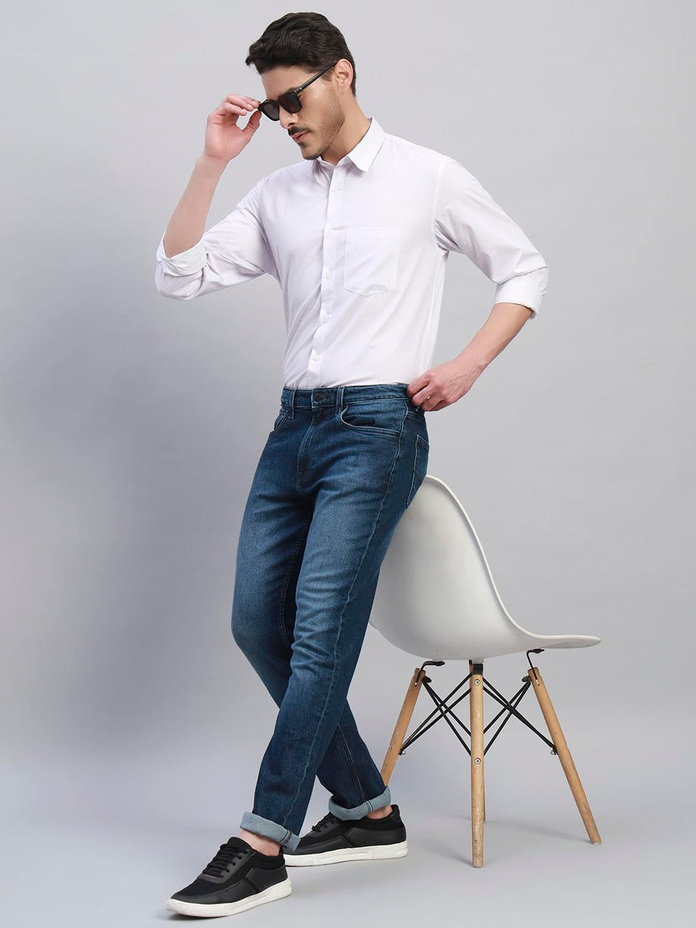 TRUEVINTO Menâs Cotton Printed Casual Full Sleeve Shirt Regular Fit Summer Stylish Everyday Wear