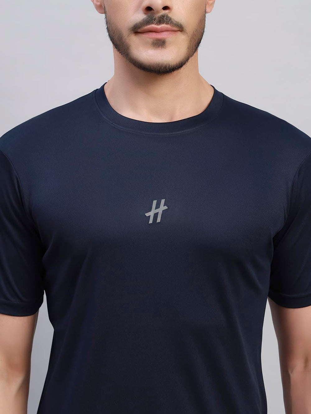 TRUEVINTO Men Polyester Quick Dry Gym T-Shirt | Half Sleeve Regular Fit Crew Neck Active Sportswear for Workout, Training, Running & Fitness