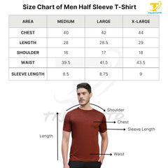 TRUEVINTO Men's Quick Dry Half Sleeve Gym T-Shirt ,Lightweight Crew Neck Activewear for Workout, Running, Training