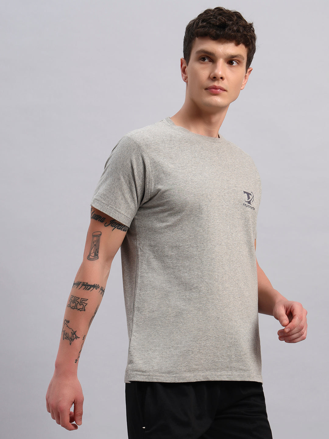 TRUEVINTO Men's Cotton Polyester T-Shirt ,Soft, Breathable, Classic Crew Neck, Short Sleeve, Quick Dry, Casual & Sportswear Lightweight Athletic Tee