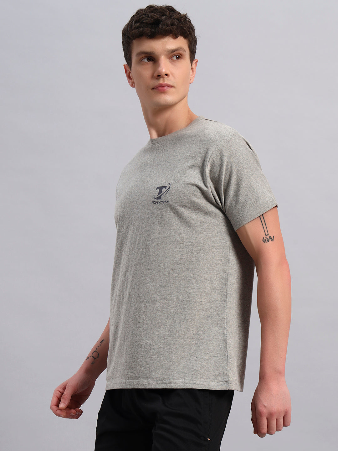 TRUEVINTO Men's Cotton Polyester T-Shirt ,Soft, Breathable, Classic Crew Neck, Short Sleeve, Quick Dry, Casual & Sportswear Lightweight Athletic Tee