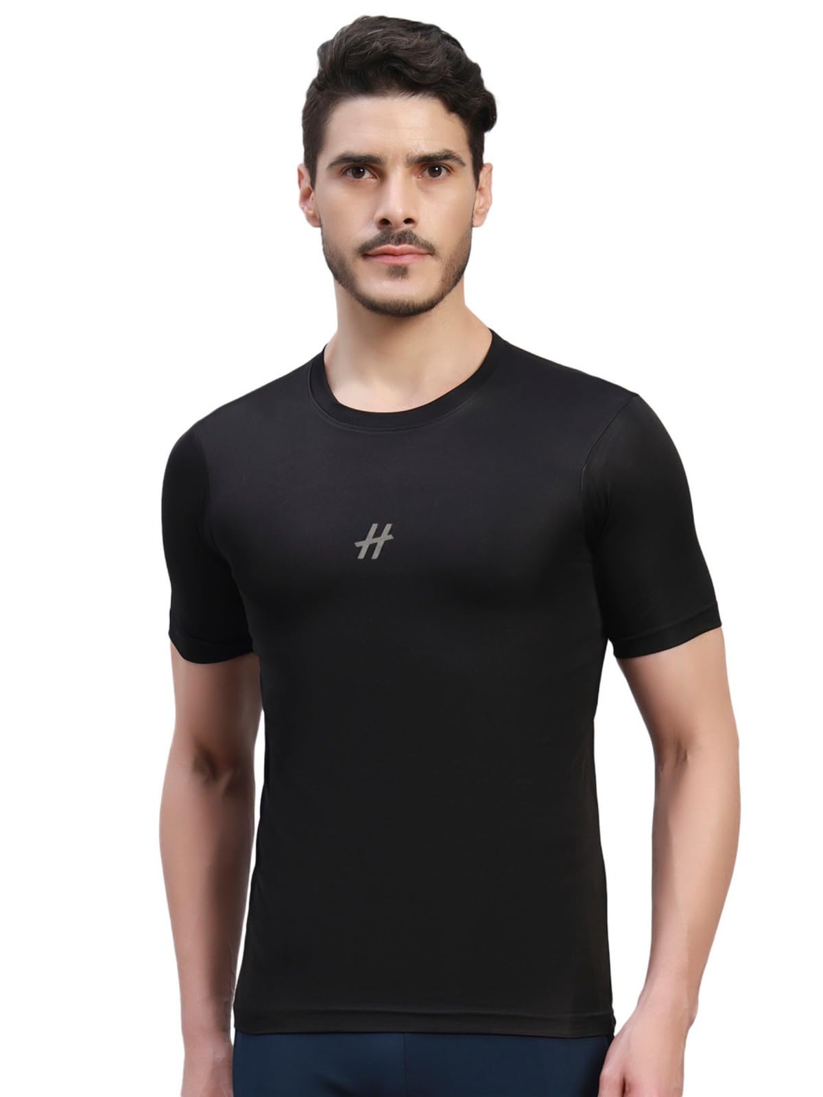 TRUEVINTO Men Polyester Quick Dry Gym T-Shirt | Half Sleeve Regular Fit Crew Neck Active Sportswear for Workout, Training, Running & Fitness