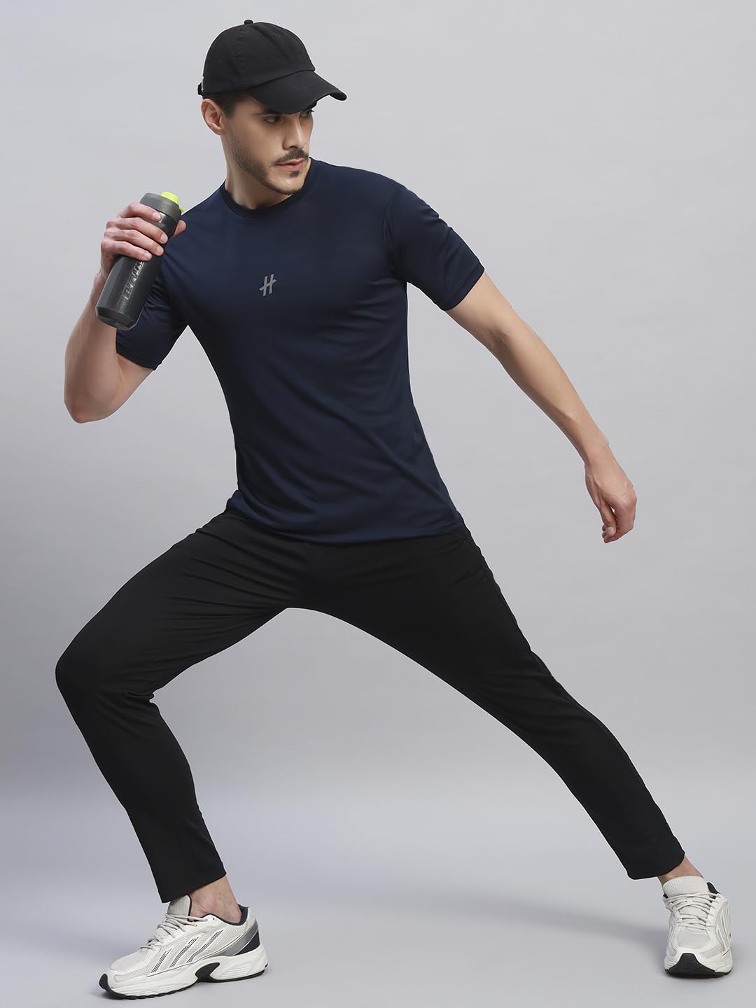 TRUEVINTO Men Polyester Quick Dry Gym T-Shirt | Half Sleeve Regular Fit Crew Neck Active Sportswear for Workout, Training, Running & Fitness