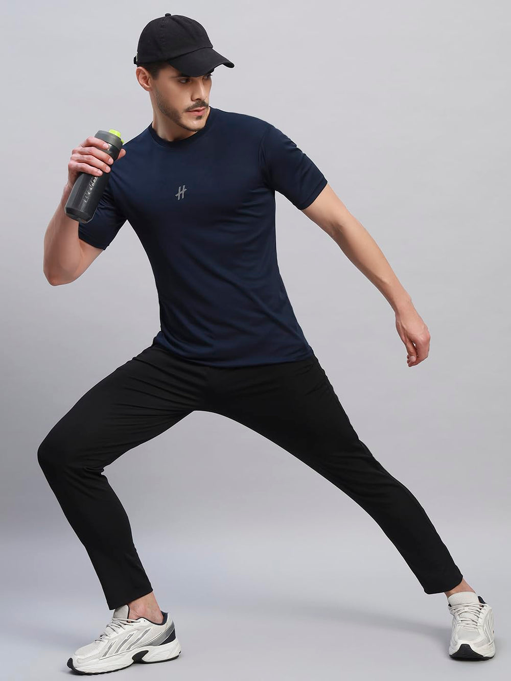 TRUEVINTO Men Polyester Quick Dry Gym T-Shirt | Half Sleeve Regular Fit Crew Neck Active Sportswear for Workout, Training, Running & Fitness