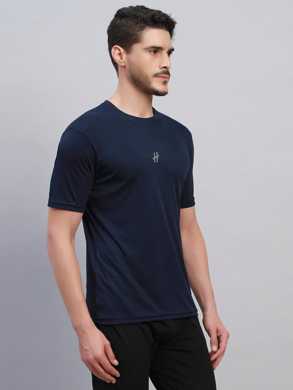 TRUEVINTO Men Polyester Quick Dry Gym T-Shirt | Half Sleeve Regular Fit Crew Neck Active Sportswear for Workout, Training, Running & Fitness