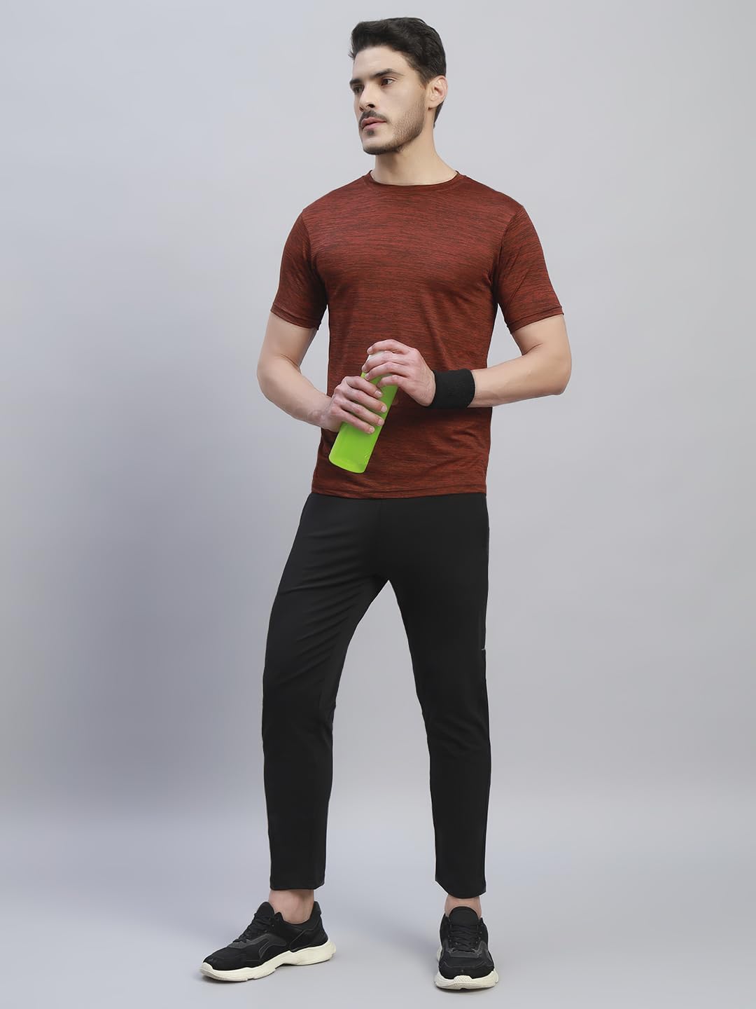TRUEVINTO Men's Quick Dry Half Sleeve Gym T-Shirt ,Lightweight Crew Neck Activewear for Workout, Running, Training