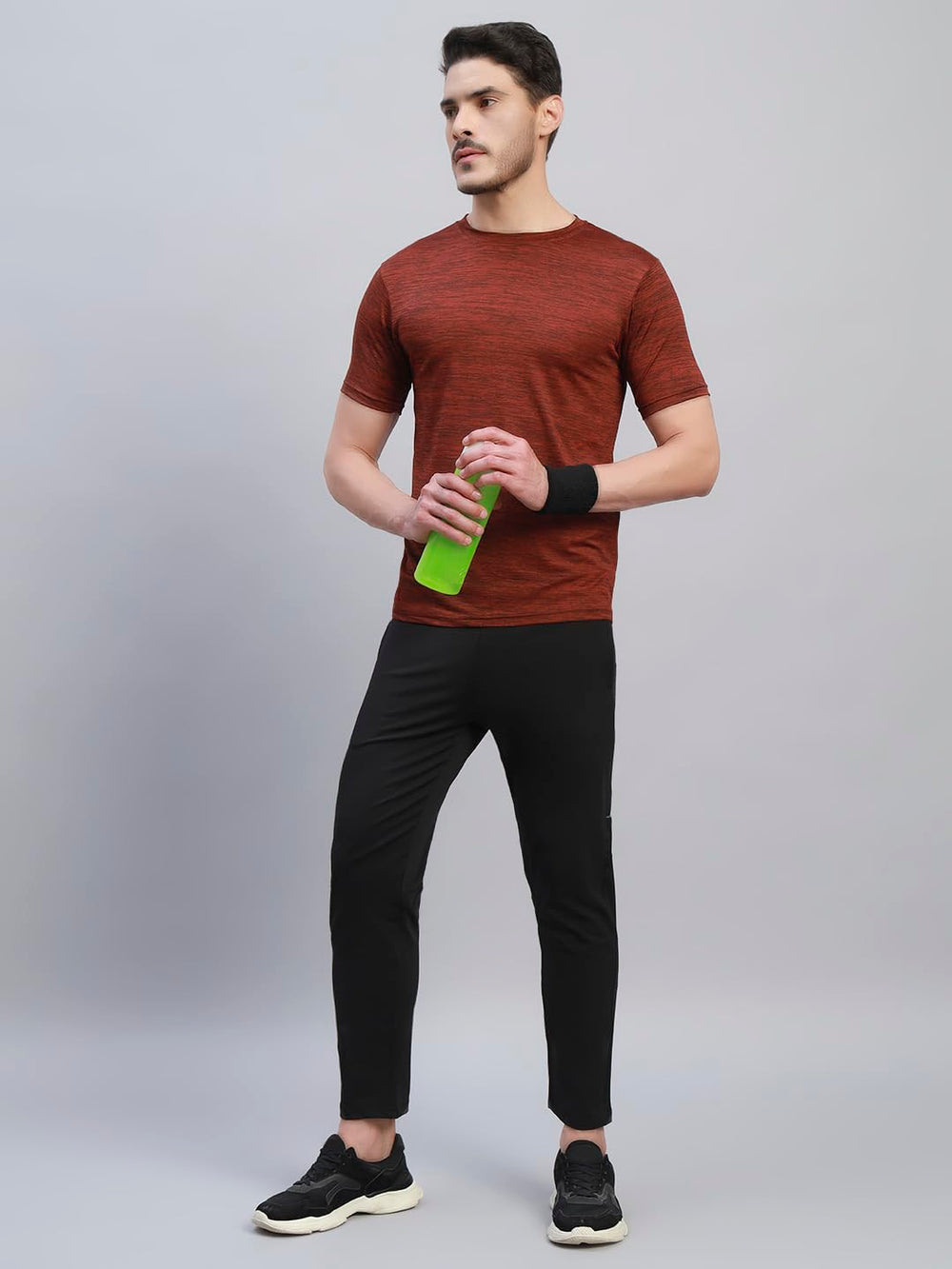 TRUEVINTO Men's Quick Dry Half Sleeve Gym T-Shirt ,Lightweight Crew Neck Activewear for Workout, Running, Training