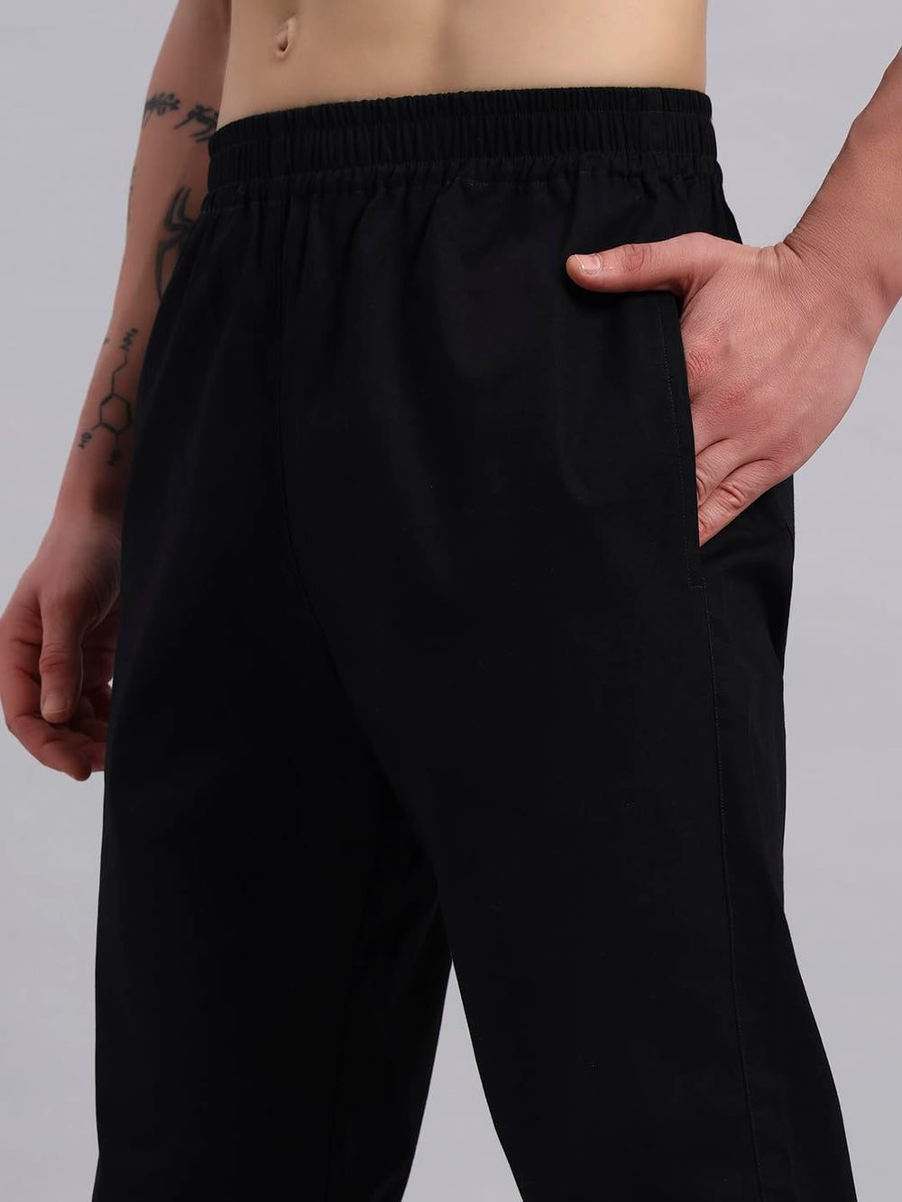 TRUEVINTO Men’s Cotton Regular Fit Pyjama with Pockets, Pack of 2 - Breathable Cotton Microfibre Lounge Pants for Men, Elasticated Waist 28-36 inches