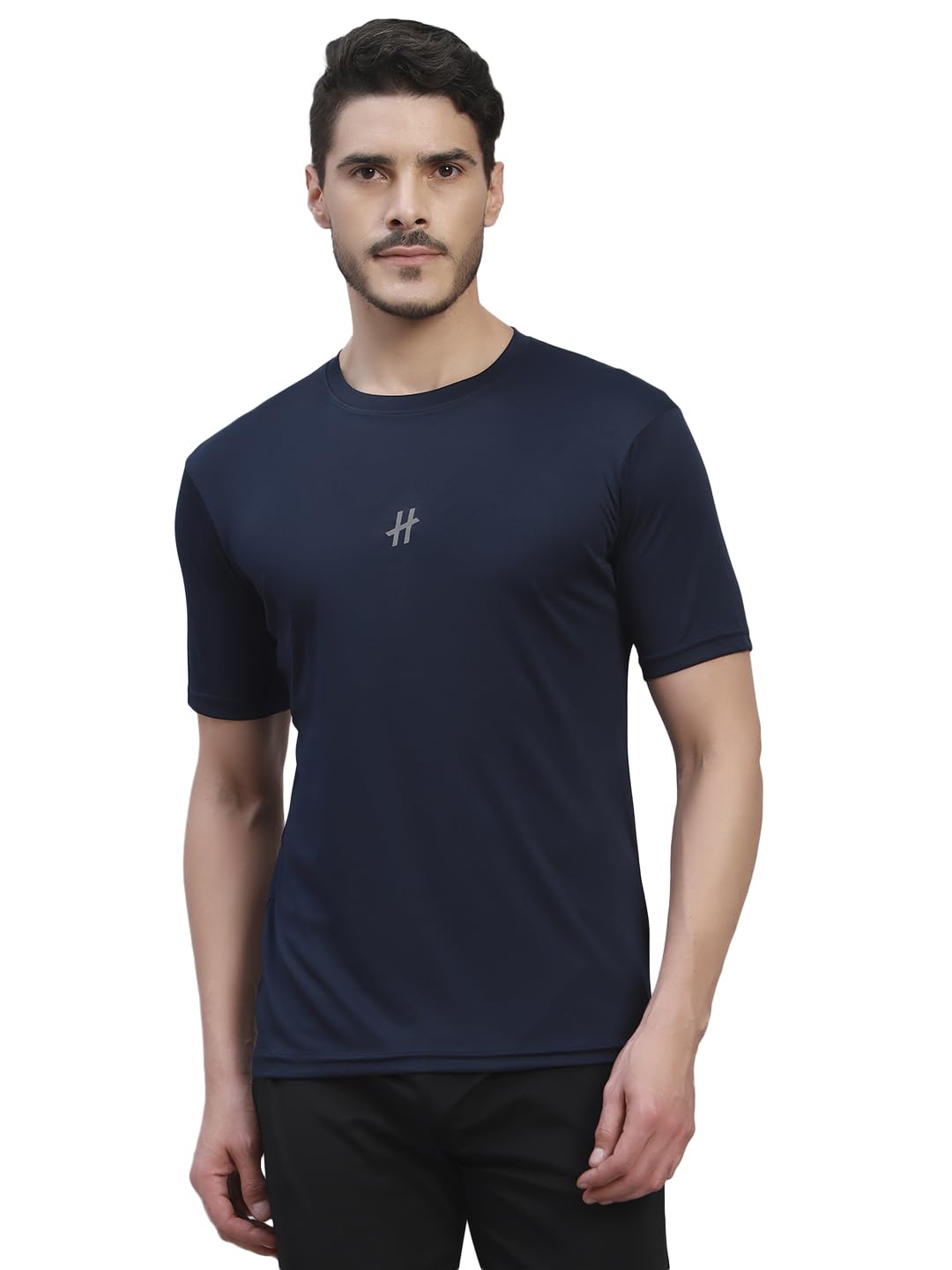 TRUEVINTO Men Polyester Quick Dry Gym T-Shirt | Half Sleeve Regular Fit Crew Neck Active Sportswear for Workout, Training, Running & Fitness