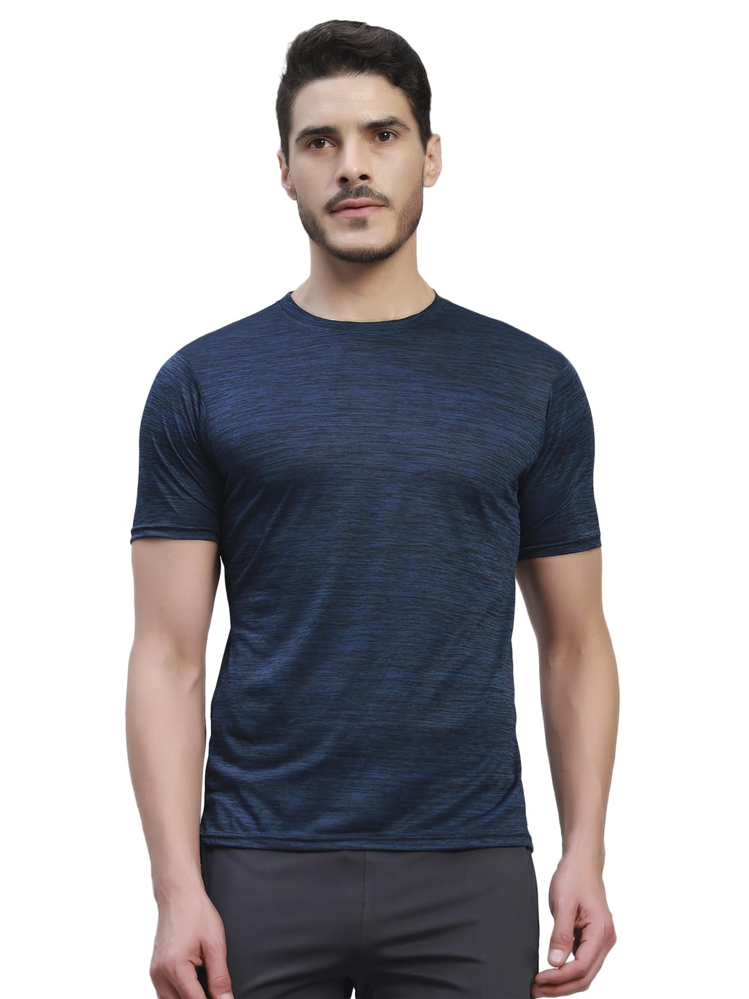 TRUEVINTO Men's Cotton Polyester T-Shirt ,Soft, Breathable, Classic Crew Neck, Short Sleeve, Quick Dry, Casual & Sportswear Lightweight Athletic Tee