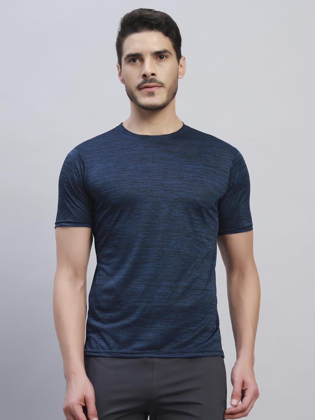 TRUEVINTO Men's Cotton Polyester T-Shirt ,Soft, Breathable, Classic Crew Neck, Short Sleeve, Quick Dry, Casual & Sportswear Lightweight Athletic Tee