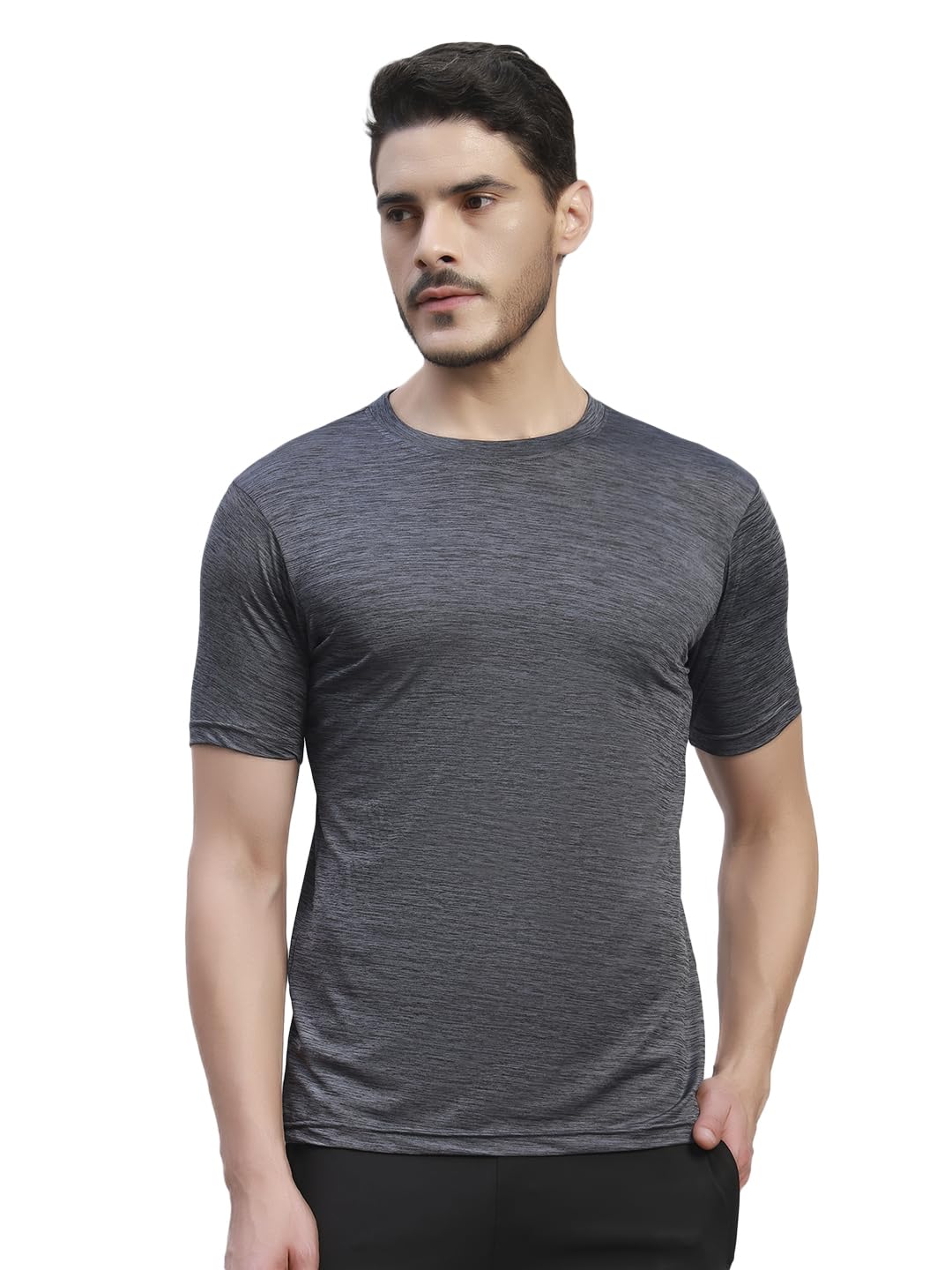 TRUEVINTO Men’s Cotton Polyester T-Shirt – Soft, Breathable, Classic Crew Neck, Short Sleeve, Quick Dry, Casual & Sportswear Lightweight Athletic Tee