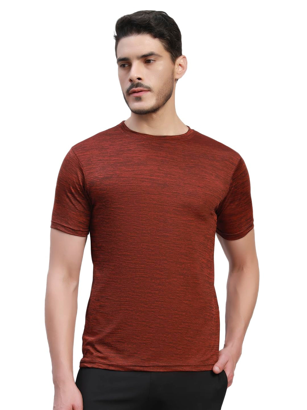 TRUEVINTO Men's Quick Dry Half Sleeve Gym T-Shirt – Lightweight Crew Neck Activewear for Workout, Running, Training