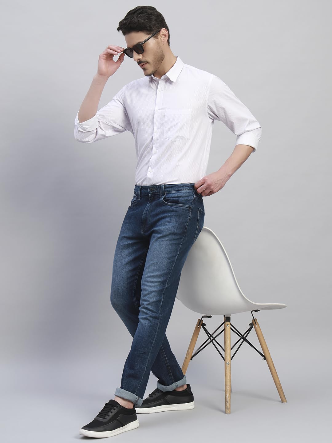 TRUEVINTO Men’s Cotton Printed Casual Full Sleeve Shirt Regular Fit Summer Stylish Everyday Wear
