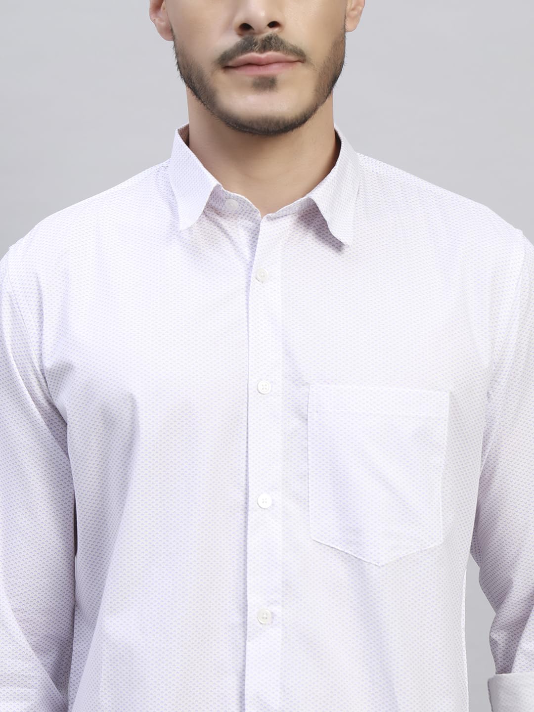 TRUEVINTO Men's Cotton Printed Casual Full Sleeve Shirt Regular Fit Summer Stylish Everyday Wear