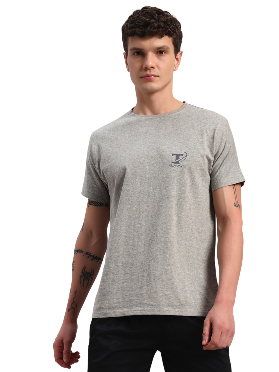TRUEVINTO Men's Cotton Polyester T-Shirt ,Soft, Breathable, Classic Crew Neck, Short Sleeve, Quick Dry, Casual & Sportswear Lightweight Athletic Tee